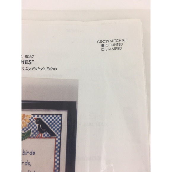 Happy Things Cross Stitch Kit 8067 Dishes Patsy Prints 8x10 Counted Aida  1996 - Picture 5 of 7